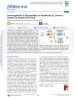 Immunoglobulin G glycoprofiles are unaffected by common bottom-up sample processing