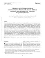 Prevalence of cognitive complaints and impairment in patients with chronic subdural hematoma and recovery after treatment