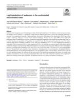 Lipid metabolism of leukocytes in the unstimulated and activated states