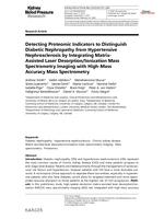 Detecting proteomic indicators to distinguish diabetic nephropathy from hypertensive nephrosclerosis by integrating matrix-assisted laser desorption/ionization mass spectrometry imaging with high-mass accuracy mass spectrometry