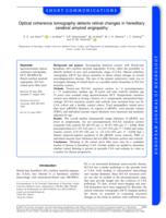 Optical coherence tomography detects retinal changes in hereditary cerebral amyloid angiopathy