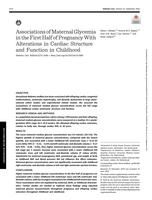 Associations of maternal glycemia in the first half of pregnancy with alterations in cardiac structure and function in childhood