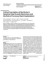 Critical coarctation of the aorta in selective fetal growth restriction and the role of coronary stent implantation