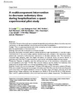 A multicomponent intervention to decrease sedentary time during hospitalization