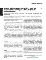 Recurrent APC splice variant c.835-8A > G in patients with unexplained colorectal polyposis fulfilling the colibactin mutational signature