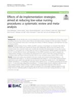 Effects of de-implementation strategies aimed at reducing low-value nursing procedures: a systematic review and meta-analysis