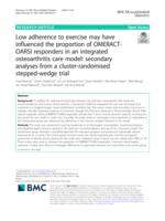 Low adherence to exercise may have influenced the proportion of OMERACT-OARSI responders in an integrated osteoarthritis care model