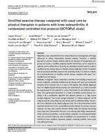 Stratified exercise therapy compared with usual care by physical therapists in patients with knee osteoarthritis