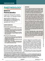 Ketamine pharmacokinetics a systematic review of the literature, meta-analysis, and population analysis