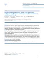 Pharmacokinetics of ketamine and its major metabolites norketamine, hydroxynorketamine, and dehydronorketamine: a model-based analysis