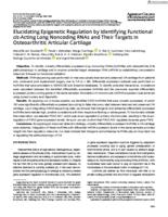 Elucidating epigenetic regulation by identifying functionalcis-acting long noncoding RNAs and their targets in osteoarthritic articular cartilage