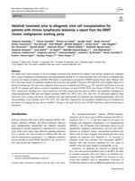 Idelalisib treatment prior to allogeneic stem cell transplantation for patients with chronic lymphocytic leukemia