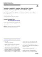 Radiological prognostic factors of chronic subdural hematoma recurrence: a systematic review and meta-analysis (October, 10.1007/s00234-020-02558-x, 2020)