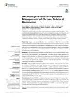 Neurosurgical and perioperative management of chronic subdural hematoma