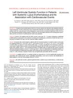 Left ventricular systolic function in patients with systemic lupus erythematosus and its association with cardiovascular events