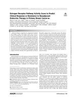 Estrogen receptor pathway activity score to predict clinical response or resistance to neoadjuvant endocrine therapy in primary breast cancer