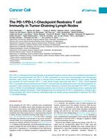 The PD-1/PD-L1-checkpoint restrains T cell immunity in tumor-draining lymph nodes