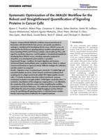 Systematic optimization of the iMALDI workflow for the robust and straightforward quantification of signaling proteins in cancer cells