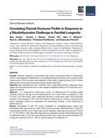 Circulating thyroid hormone profile in response to a triiodothyronine challenge in familial longevity