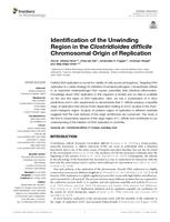 Identification of the unwinding region in the clostridioides difficile chromosomal origin of replication