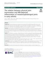 The relation between physical joint examination and MRI-depicted inflammation of metatarsophalangeal joints in early arthritis