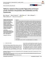 NAFLD is related to post-prandial triglyceride-enrichment of HDL particles in association with endothelial and HDL dysfunction