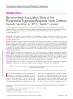 Genome-wide association study of the postprandial triglyceride response yields common genetic variation in LIPC (hepatic lipase)