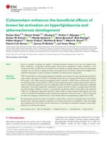 Colesevelam enhances the beneficial effects of brown fat activation on hyperlipidaemia and atherosclerosis development