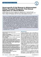 Donor-specific B cell memory in alloimmunized kidney transplant recipients