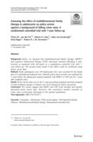 Assessing the effect of multidimensional family therapy in adolescents on police arrests against a background of falling crime rates