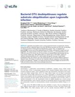 Bacterial OTU deubiquitinases regulate substrate ubiquitination upon Legionella infection