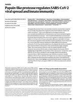 Papain-like protease regulates SARS-CoV-2 viral spread and innate immunity