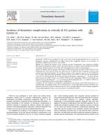 Incidence of thrombotic complications in critically ill ICU patients with COVID-19