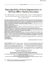 Reproducibility of aorta segmentation on 4D flow MRI in healthy volunteers