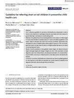 Guideline for referring short or tall children in preventive child health care