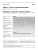 Analysis of CRISPR-Cas9 screens identifies genetic dependencies in melanoma