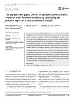 The impact of the global COVID-19 pandemic on the conduct of clinical trials