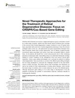Novel therapeutic approaches for the treatment of retinal degenerative diseases: focus on CRISPR/Cas-based gene editing