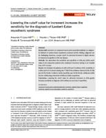 Lowering the cutoff value for increment increases the sensitivity for the diagnosis of Lambert-Eaton myasthenic syndrome