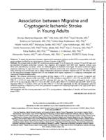 Association between migraine and cryptogenic ischemic stroke in young adults