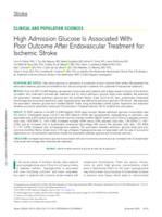 High admission glucose is associated with poor outcome after endovascular treatment for ischemic stroke