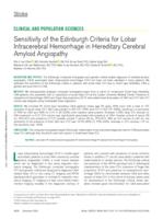 Sensitivity of the Edinburgh criteria for lobar intracerebral hemorrhage in hereditary cerebral amyloid angiopathy