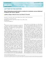 Reply: OnabotulinumtoxinA should be considered in medication overuse withdrawal in patients with chronic migraine