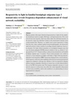 Responsivity to light in familial hemiplegic migraine type 1 mutant mice reveals frequency-dependent enhancement of visual network excitability