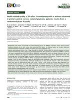 Health-related quality of life after chemotherapy with or without rituximab in primary central nervous system lymphoma patients: results from a randomised phase III study