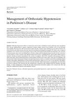 Management of orthostatic hypotension in Parkinson's disease