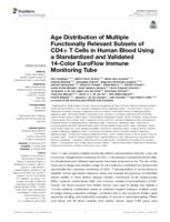 Age distribution of multiple functionally relevant subsets of CD4+T cells in human blood using a standardized and validated 14-color EuroFlow immune monitoring tube