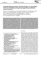 Simplified monopalmitoyl toll-like receptor 2 ligand mini-U pam for self-adjuvanting neoantigen-based synthetic cancer vaccines