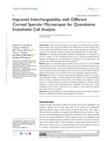 Improved interchangeability with different corneal specular microscopes for quantitative endothelial cell analysis