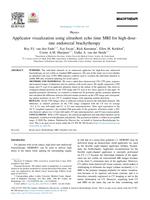 Applicator visualization using ultrashort echo time MRI for high-dose-rate endorectal brachytherapy